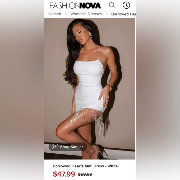 Fashion Nova borrowed hearts mini dress size XS - Picture 4 of 4